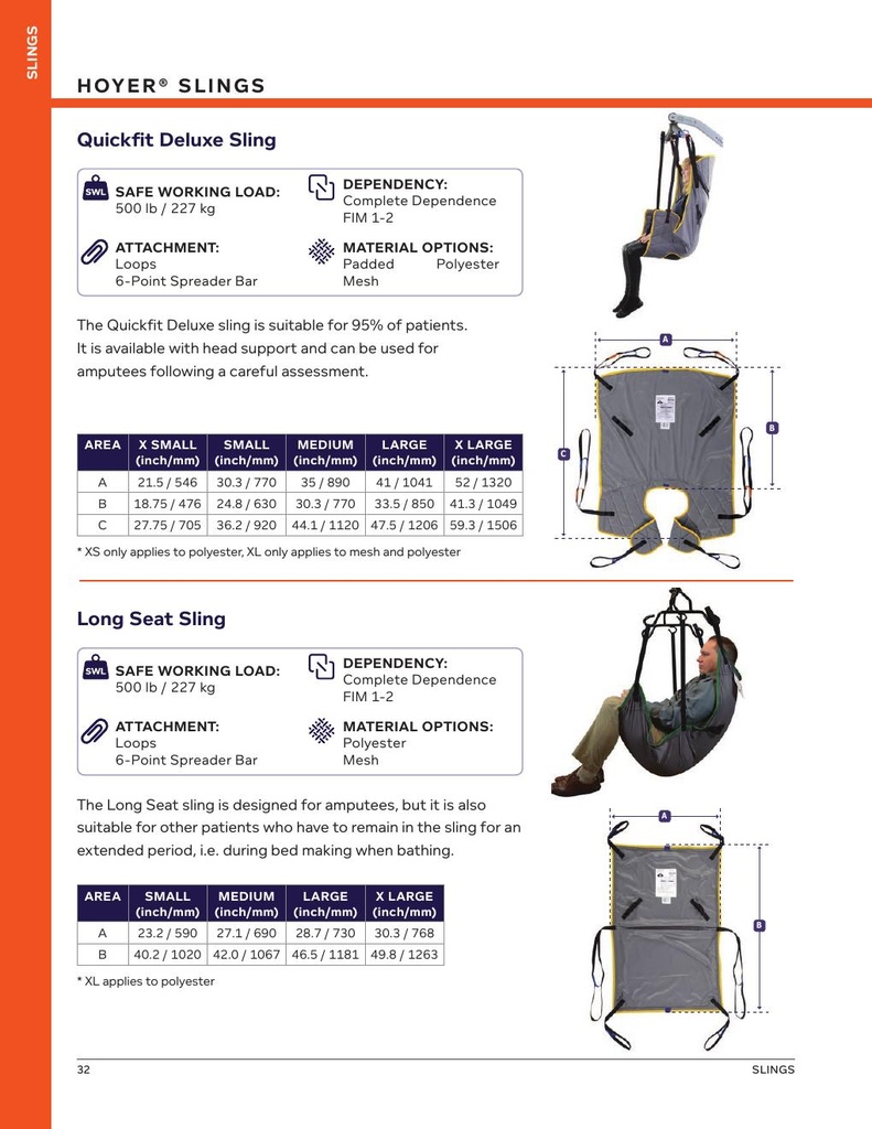Hoyer Long Seat Polyester Sling