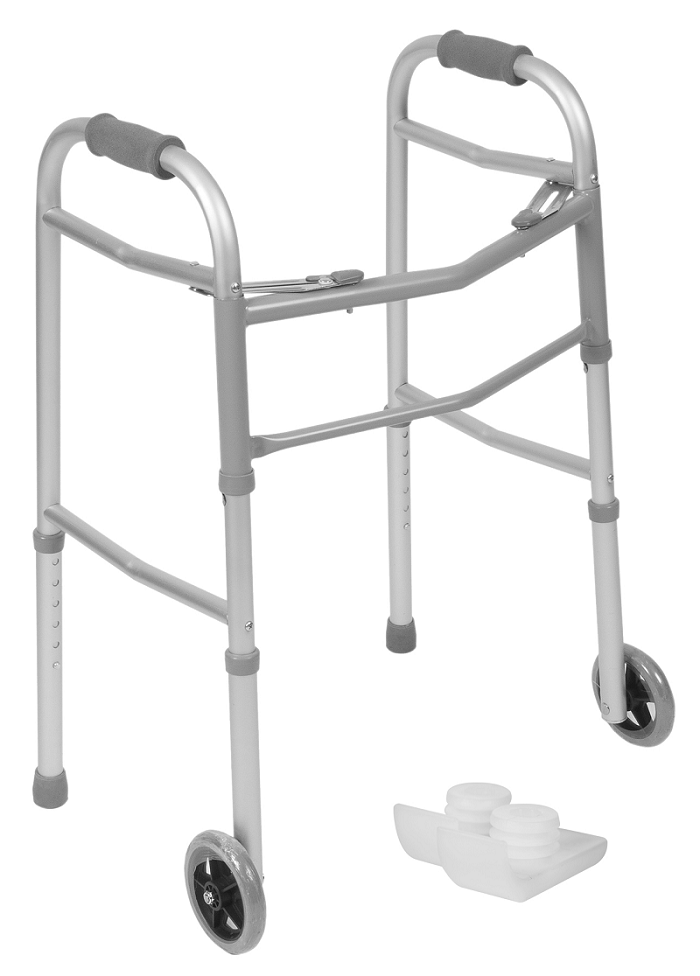 [048503505219] Pcp Double Release Walker With Wheels And Skis