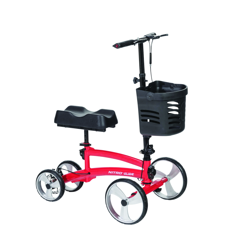 [822383019086] Drive Medical Nitro Glide Knee Walker (Red)