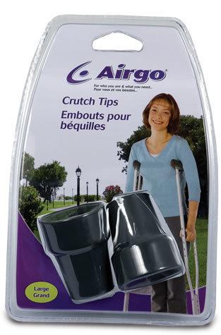 [754021214297] Airgo Replacement Crutch Tips Large Gray