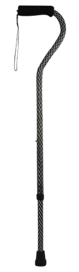[775757304205] Airgo Aluminum Etched Offset Cane