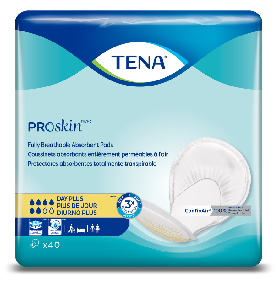 [62618] Tena Day Plus Incontinence Pad Insert Heavy 40 Count