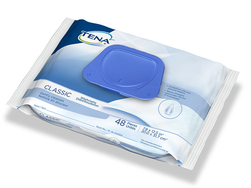 [65724] Tena Classic Washcloth 48 Count