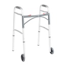 Drive Deluxe Folding Walker – Aluminum – Two Button with 5″ Wheels