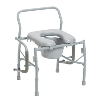 Drive Drop Arm Steel Commode with Padded Seat - 11125PSKD-1 258302 Commode with Padded Seat