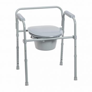 Drive Medical Folding Steel Commode RTL11158KDR