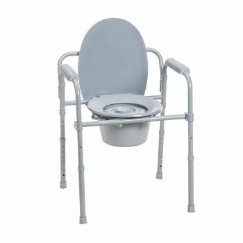 Drive Medical Folding Steel Commode RTL11158KDR