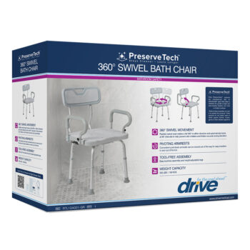 PreserveTech 360° Swivel Bath Chair - RTL12A001-GR 326799 Aluminum Bath Chair