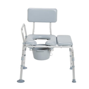 Drive Combination Padded Transfer Bench/Commode - 12005KDC-1 Combination padded transfer bench/commode Splash Defense Transfer Bench
