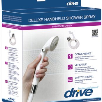 Drive Deluxe Handheld Shower Spray with Diverter Valve - 12037 84335 12037, Drive Deluxe Handheld Shower Spray