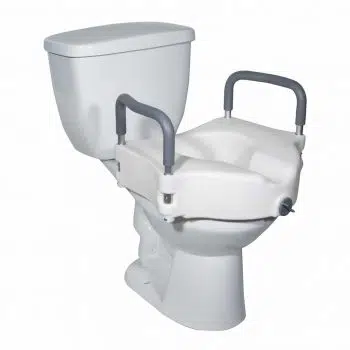 2-in-1 Locking Raised Toilet Seat with Tool-free Removable Arms RTL12027RA