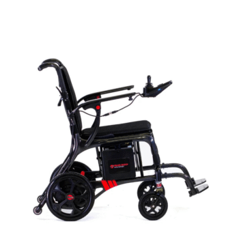Aerolux Carbon Fiber Folding Electric Wheelchair Aerolux side view 1 aerolux carbon fiber, aerolux