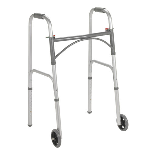 Drive Folding Walker - Two Button with 5" Wheels Drive folding walker Drive Folding Walker, drive Folding Junior Walker