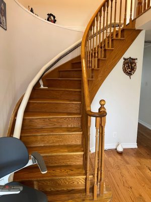 Flox X Curved Stairlift Install in Brampton (12)