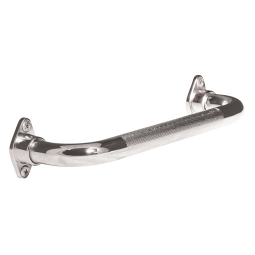 AquaSense Knurled Chrome Grab Bar with Rotating Flange Knurled chrome grab bar