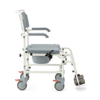 Medline Aluminum Wheeled Commode with Back - G1-504WCPX1 Medline aluminum wheeled commode with back 1 Drop-Arm Commode