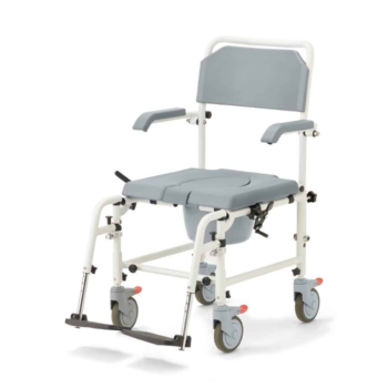 Medline Aluminum Wheeled Commode with Back - G1-504WCPX1 Medline aluminum wheeled commode with back 2 Drop-Arm Commode