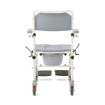 Medline Aluminum Wheeled Commode with Back - G1-504WCPX1 Medline aluminum wheeled commode with back 3 Drop-Arm Commode