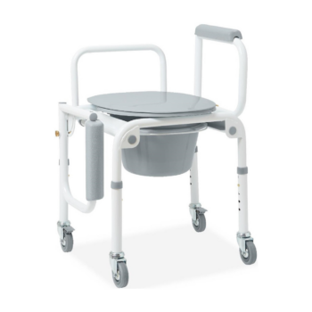 Medline Drop-Arm Commode with Wheels - G1-303DWX1 Medline drop arm commode with wheels 4 Drop-Arm Commode