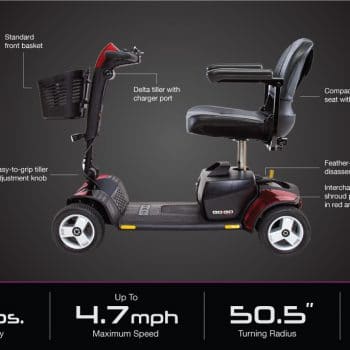 Pride Go Go Sport 4 Wheel Scooter specifications-image Go Go Sport, Go Go Sport 3 Wheel